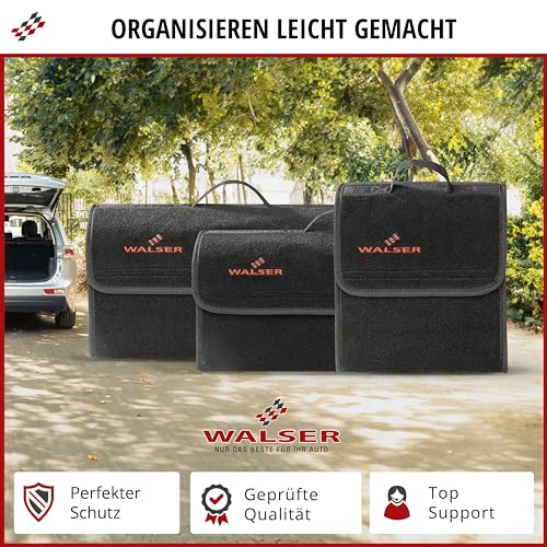 Walser Auto Organizer Toolbag Größe S, Kofferraum Organizer, Gadget, Aufbewahrungsbox, Tasche, Zubehör - 28x14x28 cm Schwarz