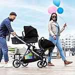 Evenflo Pivot Xpand Modular Travel System with LiteMax Infant Car Seat with Anti-Rebound Bar (Ayrshire Black) - Image 5