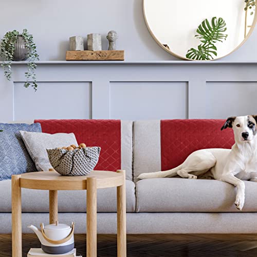 Headrest Cover For Recliner Chair 2 Pieces Recliner Headrest Protector Recliner Sofa Cover Recliner Head Covers Sofa Head Protector Furniture Protector For Recliner Sofa Slipcovers (Wine Red) #TOP5