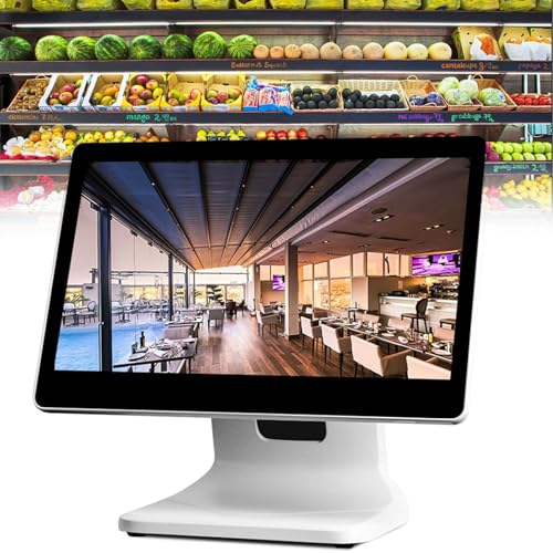 Image of 15.6 Inch Touch Screen PC POS for Small Business, All in One Smart Touch Screen Cash Register POS, for Retail, Restaurant, Retail, Cafe, Club