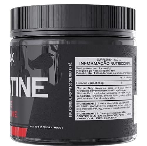 Creatina Dark Lab 100% Pura Monohidratada 300g ou 150g | Mais Alto Grau de Pureza (300g)