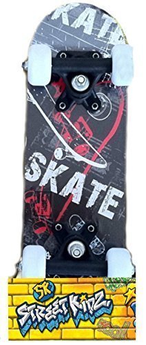 Black Skate Deck Street Kidz 16.5" Double Kick Mini Skateboard
