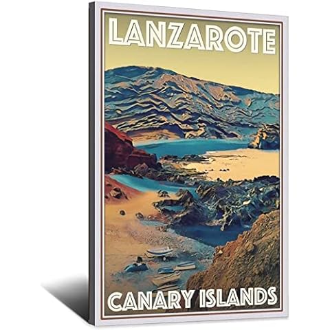 XINAR Print On Canvas 50x70cm No Frame Lanzarote Canary Islands Decorative Canvas Wall Art Living Room Posters Bedroom Cover