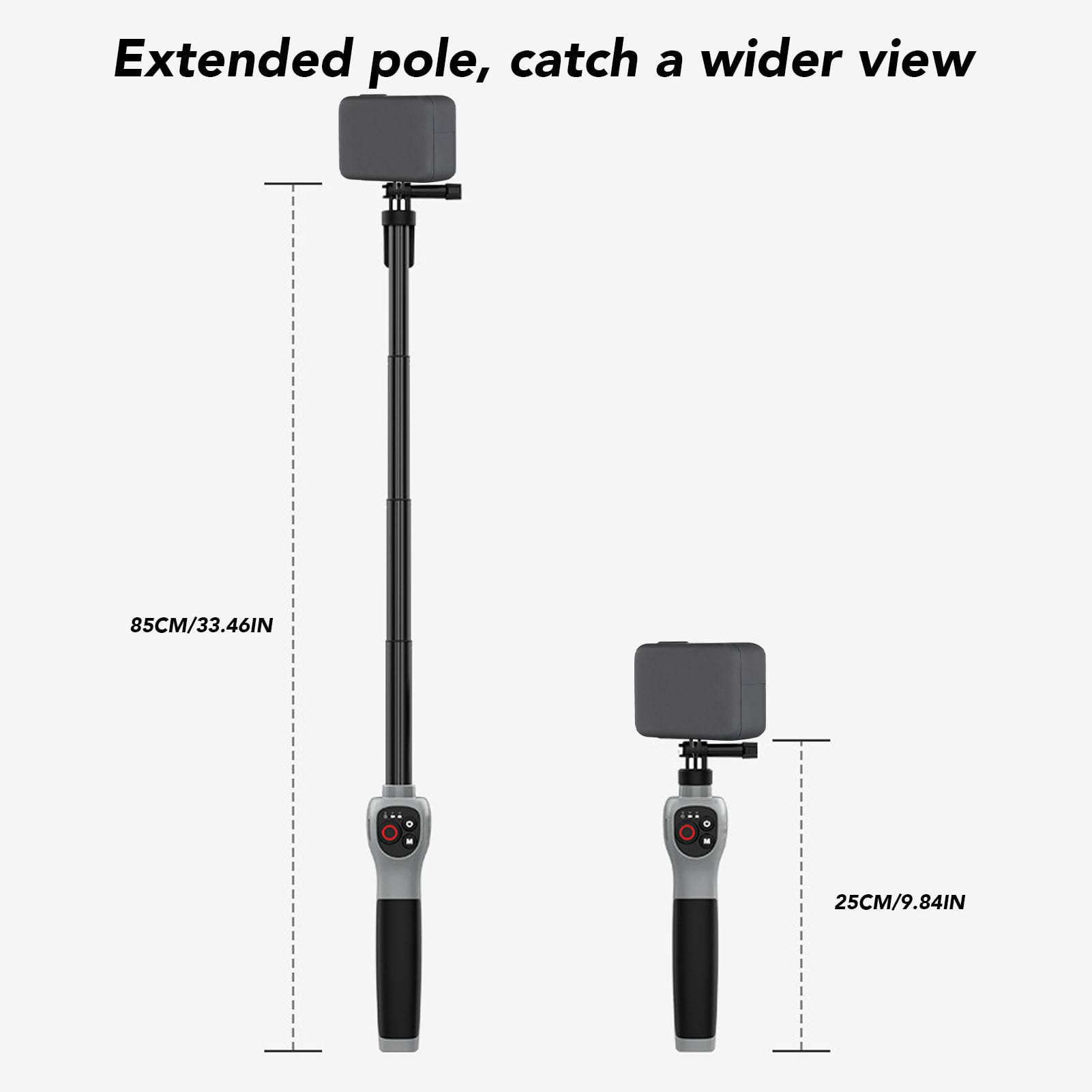 Elprico Palo Extensible Impermeable Poste de 33 Pulgadas de Bluetooth