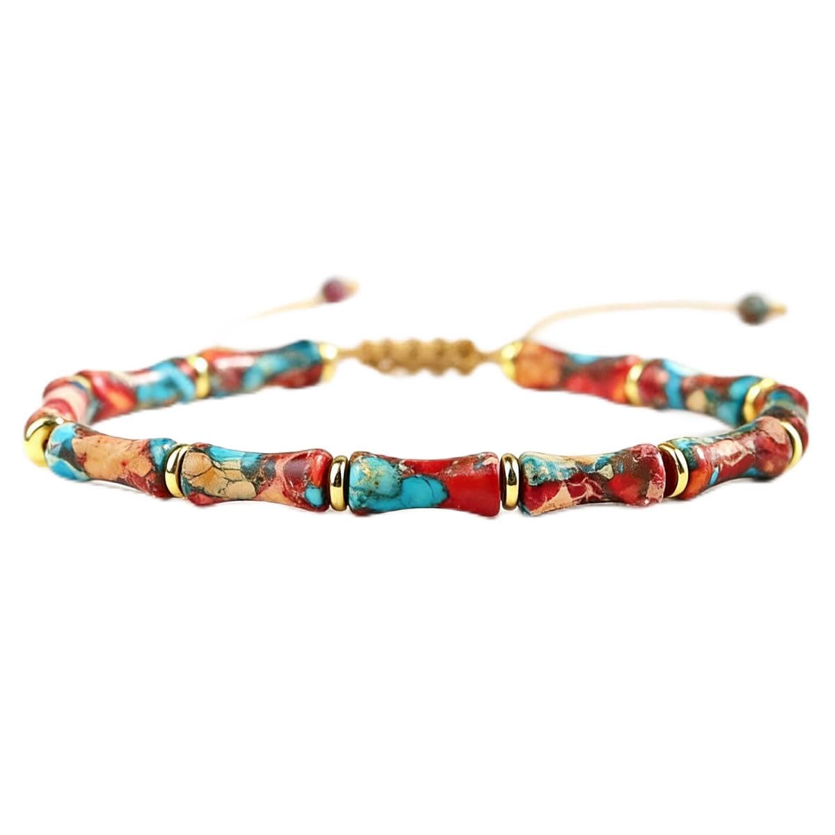 7 Chakra Bracelet,Boho Stone Wrap Beaded Bracelets for Women Jewelry Gift