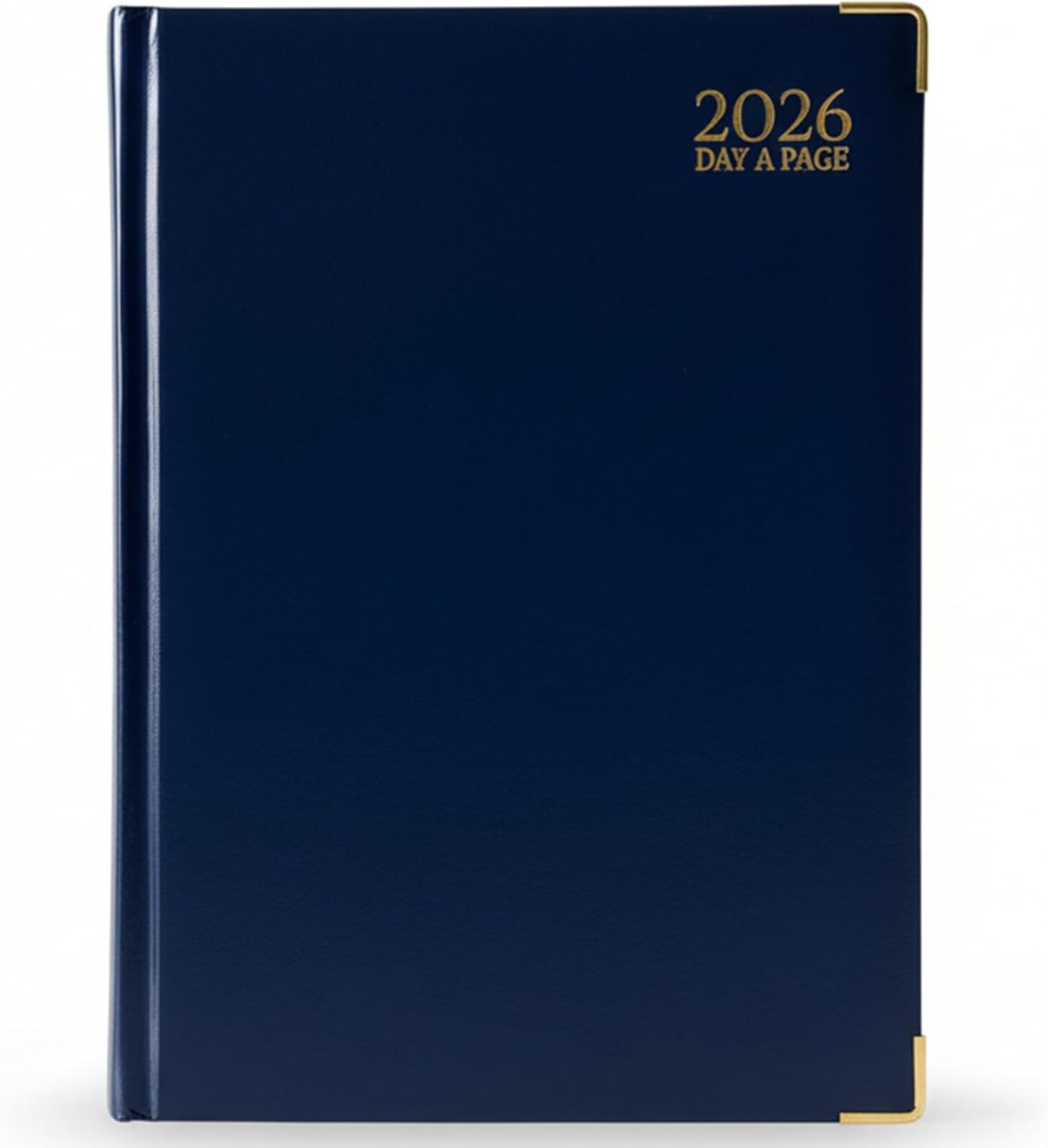 AIBULO 2026 Blue A4 Day-A-Page Diary 2-Pack – Hardback Daily Planner & Appointment Organiser with UK Holidays, Notes & Contacts for Home, Office & School