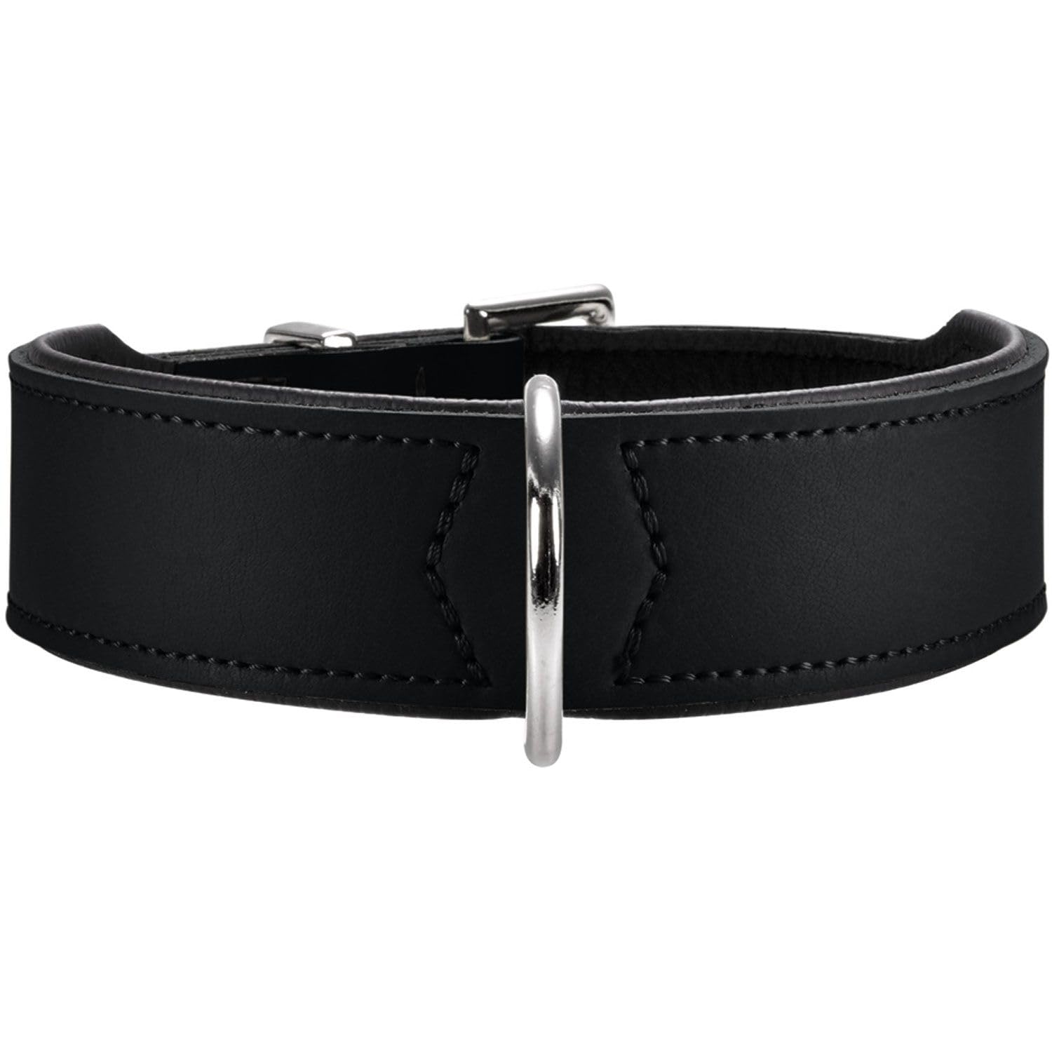 Hunter - Collar de perro, negro, 35-43 cm, 3,9 cm ancho