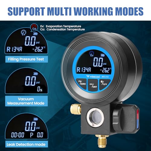 Manómetro digital para HVAC con LCD para 24 refrigerantes miniatura 2