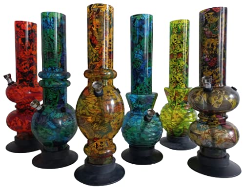 Le Basaar Shop – Bong Bang Arty Wasserpfeife aus Acryl Form & Design Unik in Mix Color 31 cm – ARL Group