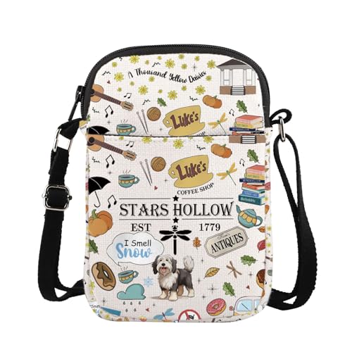 ENSIANTH Stars Hollow TV Show Inspired Crossbody Purses Bag Lukes Diner Gift Dragonfly Inn Lorelei Rory Fans Messenger Bag (Hollow 1779 CB)