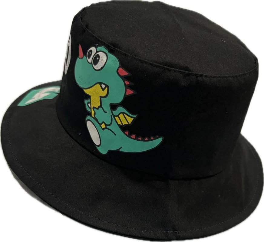 Buy NINO Dino Printed Breathable Kids Bucket Hat for Boys and
