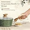 Kitchen Academy Non Toxic Pots and Pans Set Non Stick - 12 Piece Induction Cookware Sets, Green Granite Nonstick Cooking Pot and Pan, PFOA&PFOS Free #3