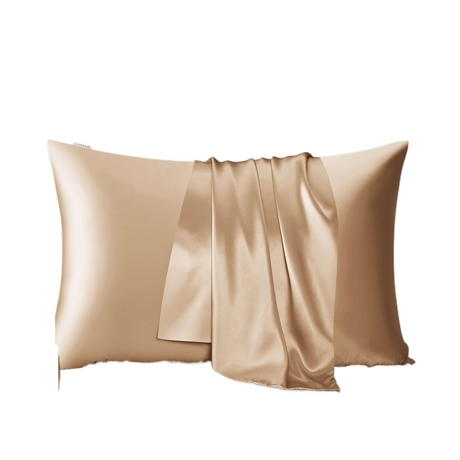LYXYGMV Mulberry Silk Pillowcase For Hair And Skin Invisible Zipper Design for Bedrooms(Gold,50x75cm)