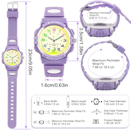 Image of CKV Kids Watch Analog Waterproof Time Teaching for Boys Girls | Acuurate Time Easy to Read with Soft TPU Band Thoughtful Present for Children age 5-15