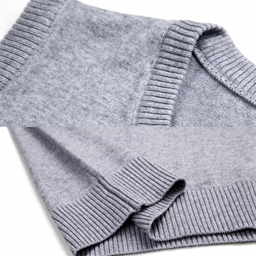 Dcvmvmn Men Casual Winter Solid Color V Neck Sleeveless Knitted Woolen Plus Size Vest Men Suit Vest4