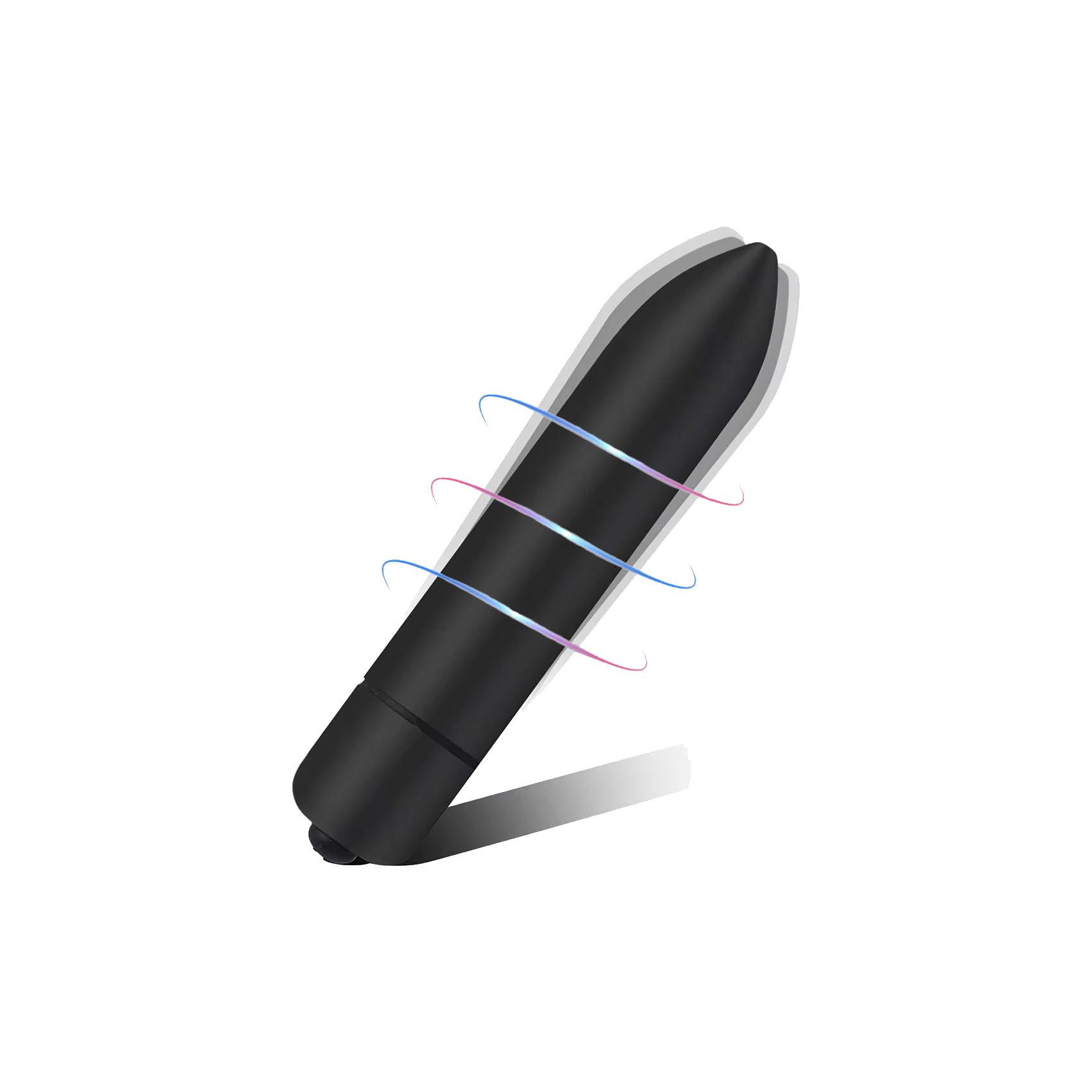 Mini vibrador tipo bala con 10 modos de vibración para una estimulación precisa del punto G, anal y del clítoris. Estimulador vaginal portátil con punta cónica para la masturbación femenina, los juegos previos en pareja y el coqueteo.