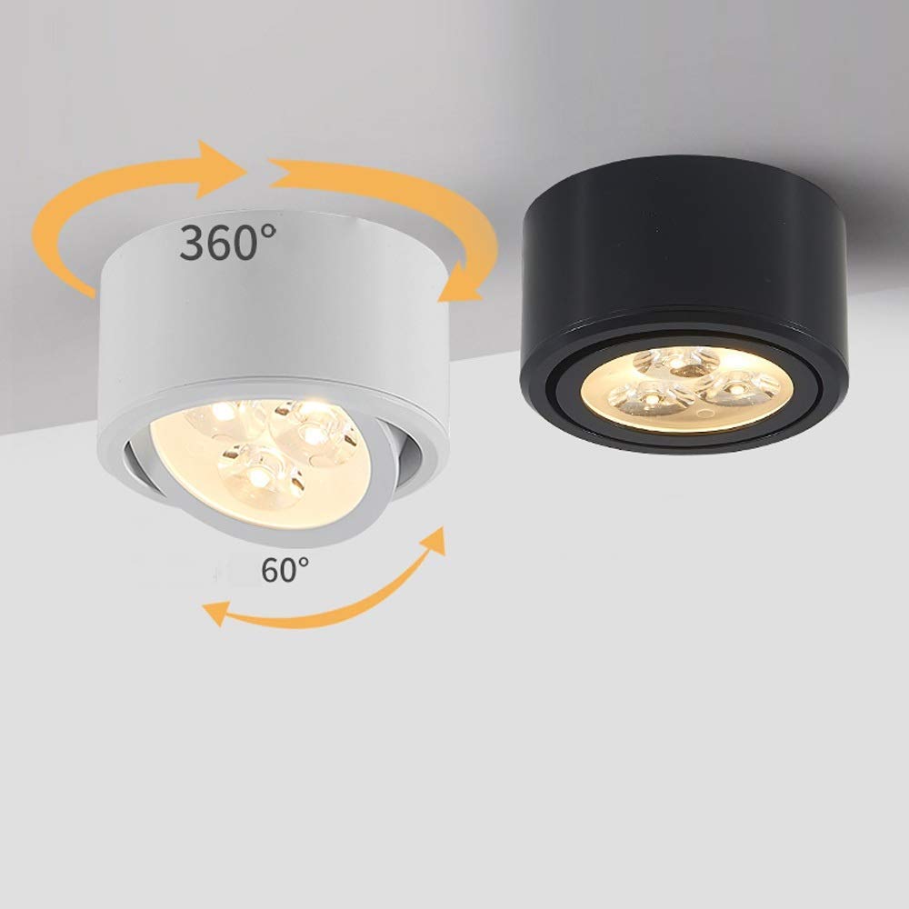 Lampa sufitowa LED 3 W naścienna z regulowanym kątem, idealna do salonu, restauracji, sklepu, korytarza, stylu nordyckiego, na zewnątrz/niebieski.