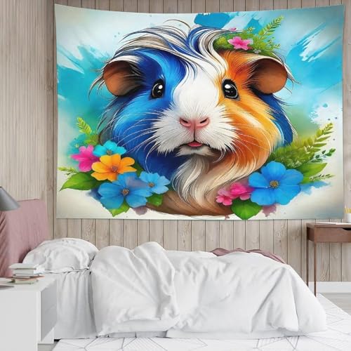 Tenture 3D cochon d'Inde, cadeau idéal de décoration de chambre ado - 5