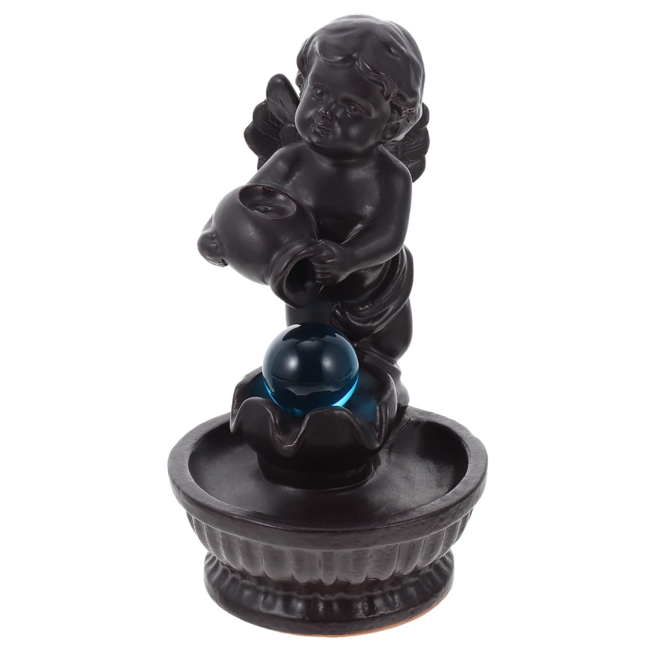 Porta Incenso ad Anello Angelo Bimbo in Ceramica, Flusso Inverso