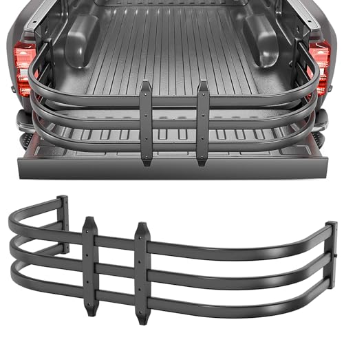 SOENBOO Extensor De Caçamba De Caminhão, Extensor De Porta Traseira Retrátil De Alumínio, Comprimento Ajustável De 55' A 68', Furadeira Necessária, Serve Para Tacoma, Gladiator, Frontier, Colorado/C