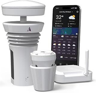 WeatherFlow Tempest Weather Station: Wireless Solar-Powered Wind, Rain, Lightning Monitor with AI Hyper-Local Forecasts & Alexa Integration