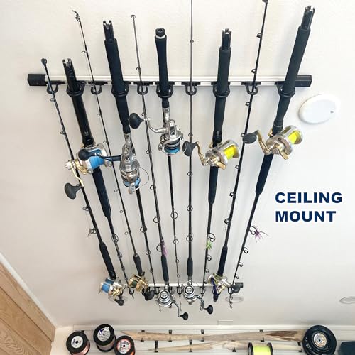 Rush-Creek-Creations-Fishing-Rod-Holder-Garage-Organization-and-Wall-Storage-for-Reels-Gear-and-Accessories-VerticalHorizontal-Rack