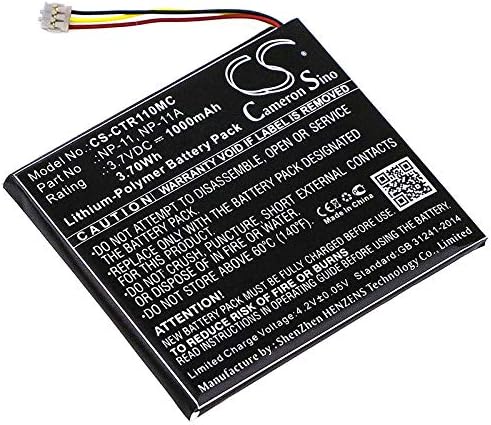 Battery for C'asio TR Mini,TR-M11,fit Part NO:NP-11,NP-11A,LIS1639CSPC (1000mAh)