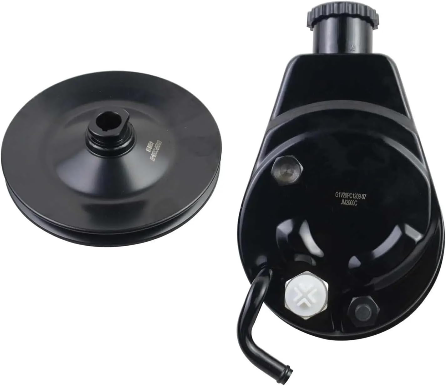 AP02 Power Steering Pump W/Single Groove Pulley Compatible for BBC SBC Chevy Saginaw Style
