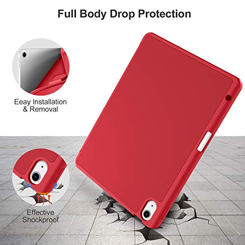 Image of Akkerds for iPad Air 11 Inch Case M4 /M3 /M2, Air 5th /4th Gen 10.9, Red