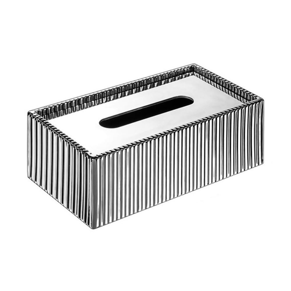 Tissue Box Holder Commercial Stainless Steel Napkin Holder for Hotel Restaurants(L)