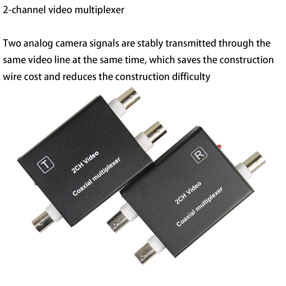 AHD TVI CVI - Multiplexer video per fotocamera CCTV 2Ch coassiale Video Convertitore per Hdcvi 1080P