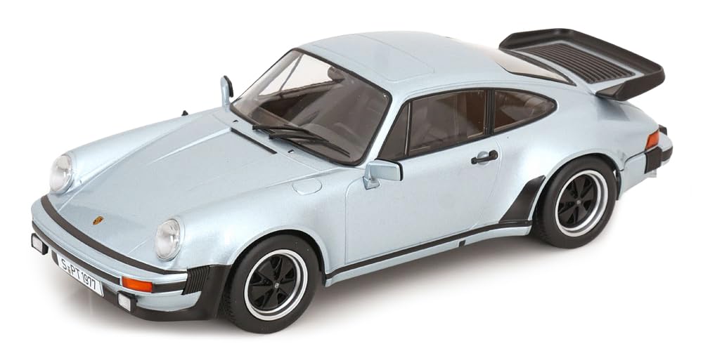 KK-Scale Sammlermodell Porsch. 911 Turbo 3.3 Silber 1/18 Metall Modellauto