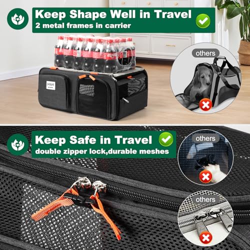 17x13x8 Frontier Allegiant Airlines Approved top Expandable pet Carrier for Extra-Small Dog/Small cat,Weight up to 5 lbs,Length Shorter Than 16'' - Image 6