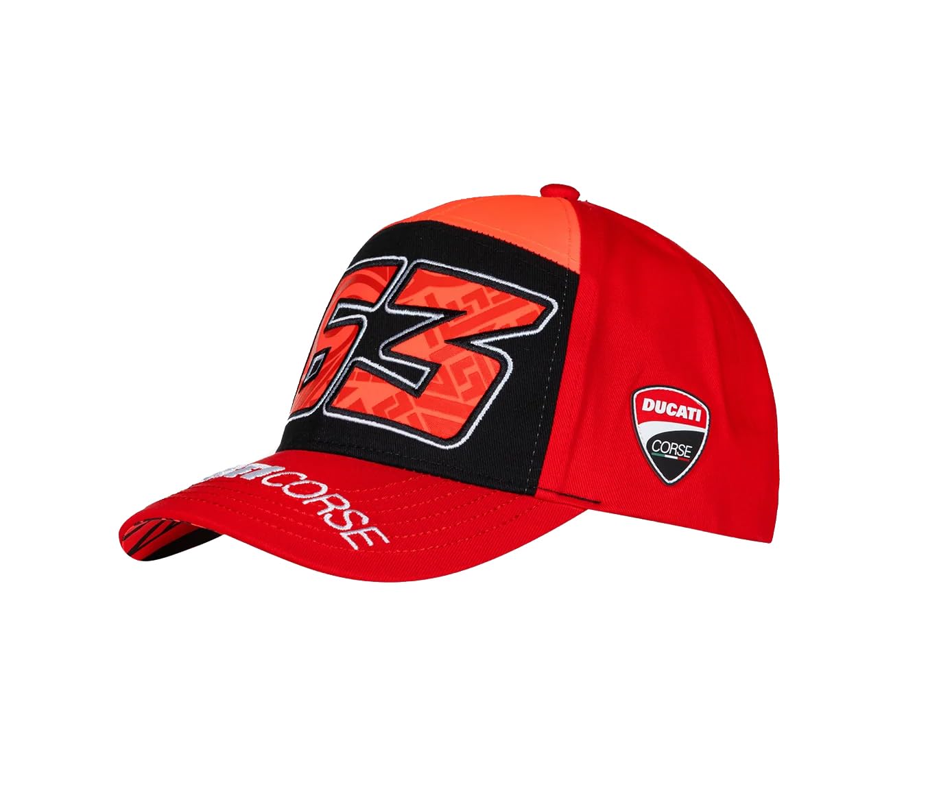 Podwójna czapka Ducati Corse Francesco Bagnaia czerwona dla dorosłych jeden rozmiar, Gnić, rozmiar uniwersalny