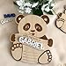 Custom Panda Bear Baby Announcement Sign, Personalized Baby Name Sign, Wood Birth Stat, Baby Sign for Hospital, Photography Photo Prop, Shower Gift, Bear Nursery Sign