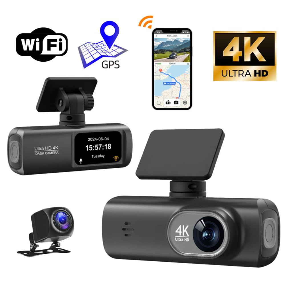 Dash Cam Anteriore Posteriore Telecamera da,Senza tessera