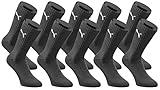 PUMA Sport Crew Socken Sportsocken 18-Paar Pack Unisex - Black - Gr. 35-38