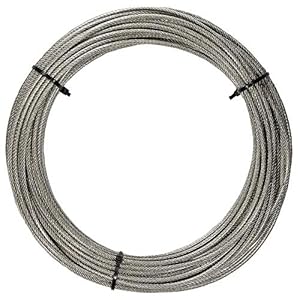 BOOTSTEILE BRAUER 5 Meter PVC Edelstahl Drahtseil