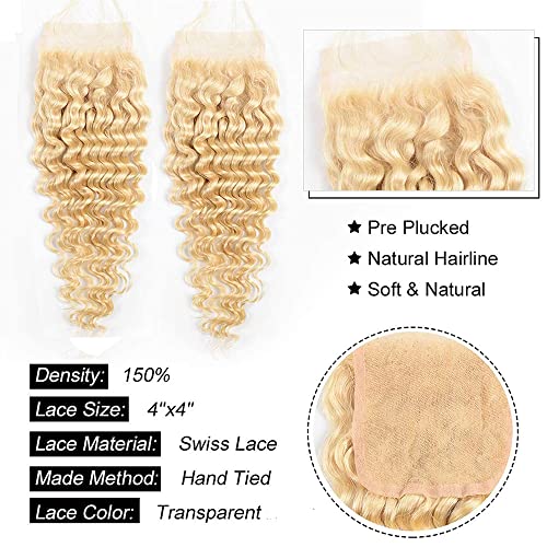 Cheveux Vague d'Eau 613 extensions de tissage brésilien avec closure