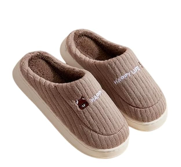 Winter slippers for women home use soft slippers for man plush sleeper for woman Fuzzy Memory Foam Warm Knitted Fluffy Hotel Kitchen Shoe flip flop for Indoor, outdoor room bedroom footwear-image-48