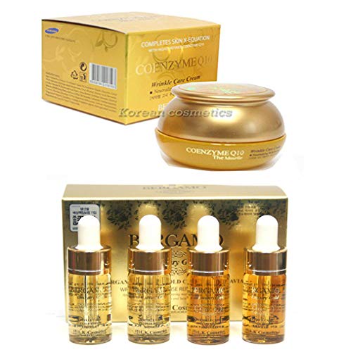 [BERGAMO]Luxury Gold Collagen & Caviar Ampoule 13ml 4ea + Coenzyme Q10 Cream 50g / Korean cosmetics