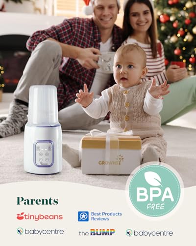 Image of Grownsy Bottle Warmer, 8-in-1 Fast Baby Bottle Warmer for Breastmilk or Formula, Smart Temperature Control and Automatic Shut-Off Milk Warmer, Baby Essentials for Newborn- Purple