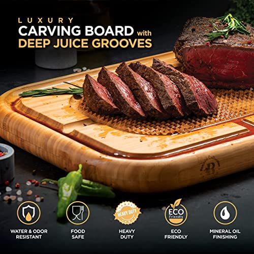Turkey Platter for Thanksgiving Meat Cutting Board with Juice Groove