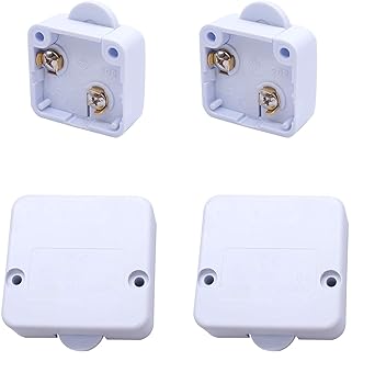Protium Wardrobe Touch Normally Closed Wardrobe Touch Close Open Door Drawers On Off Light Switch (White) -Pack of 2