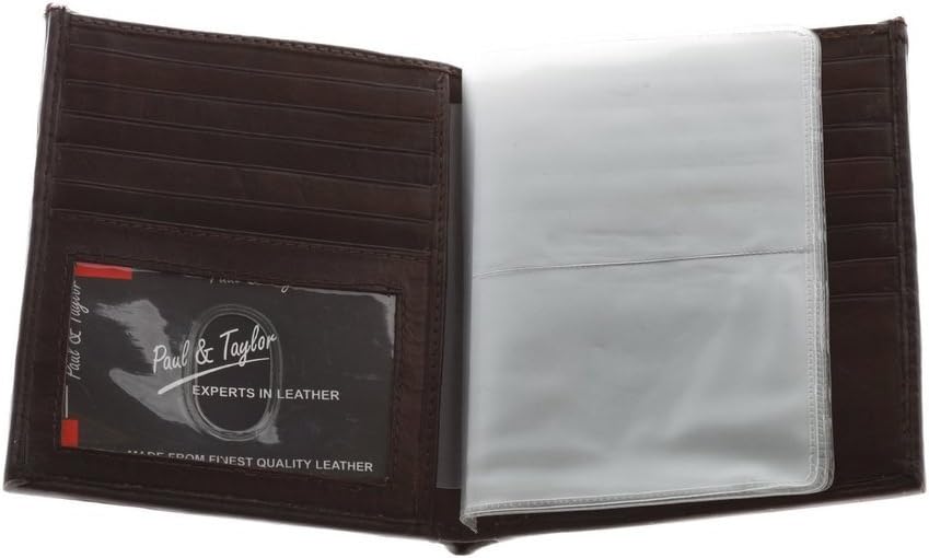 Black Leather Big Hipster Bifold Wallet
