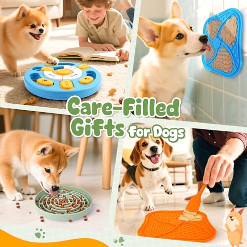 KIPRITII Well-Rounded Dog Enrichment Toys Set – Keeps Dogs Busy with Mental Stimulation & Slow Feeding, Includes Dog Lick Mat, Puzzle Toy & Slow Feeder Bowl for Boredom Relief - Image 8