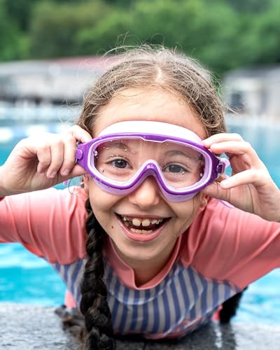 Image of Swim Goggles for Kids 6-12, Wide View Anti-Fog UV Protection No Leaking,Boys Girls Youth Swimming Goggles