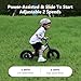 IrimTec Kids Electric Balance Bike for 3-5, Lightweight Magnesium Alloy Frame, 24V 2Ah Battery & 180W Motor, Adjustable Seat & Colorful LED Lights & Music Player, Best Gift for Boys & Girls