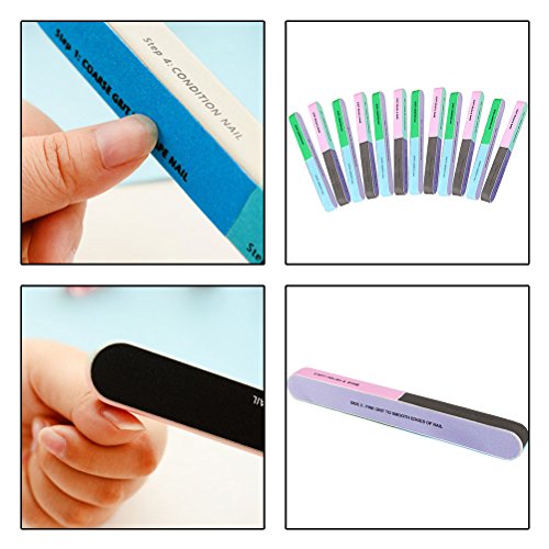 Ofoen 12 Stück Nagelfeile, Nail Art Maniküre Schleif Tool – Bild 3