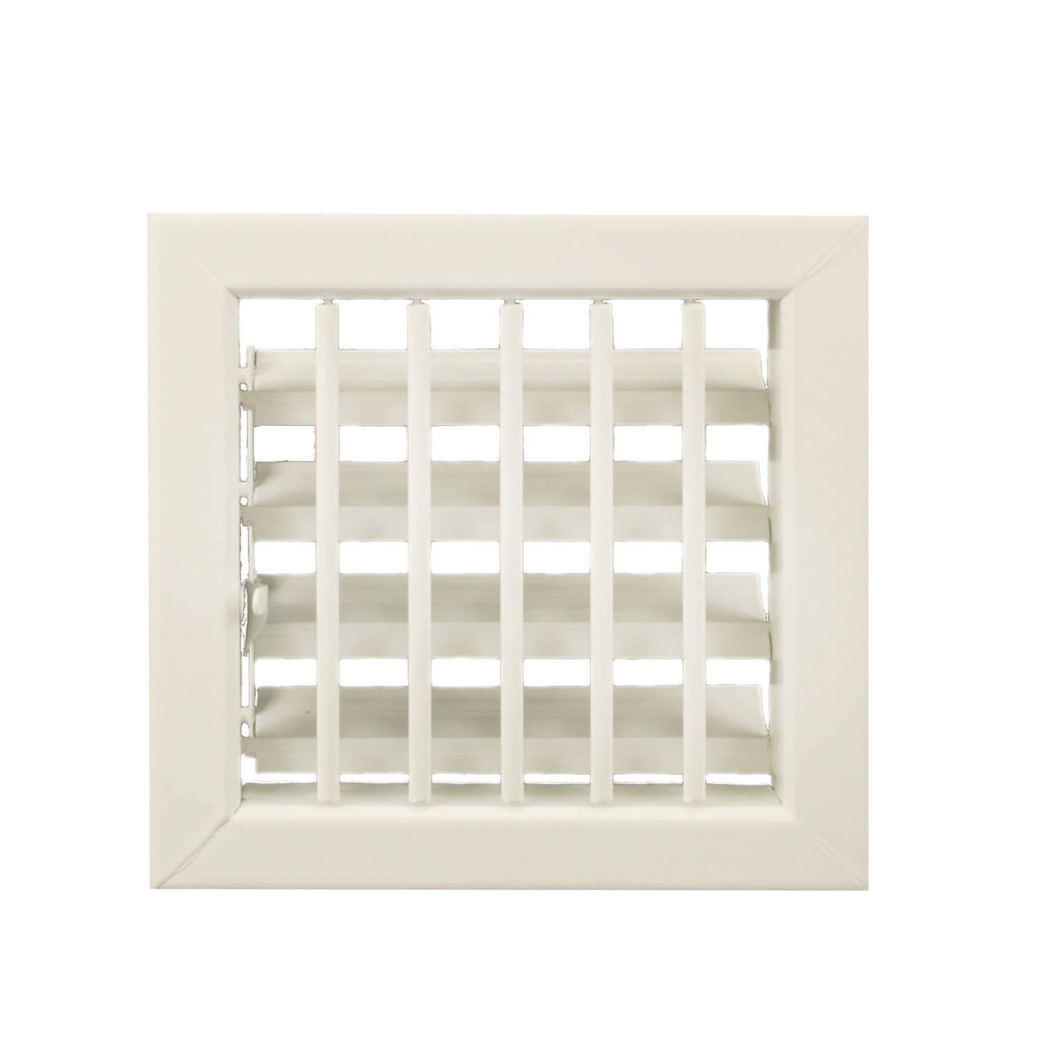 Griglia Bocchetta 16x16cm BIANCA Regolabile con Serranda per Caminetto